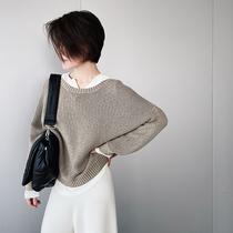 Sparkling fashionable autumn and winter Heavy level wave pattern Super bullet with wire cocoon slim sweater New