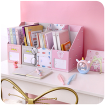  ins Japanese desktop storage box Office good things book folder bookshelf a4 paper cute book stand finishing box