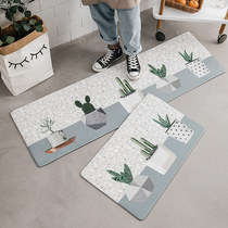 (Münay) Kitchen Ground Mat in door Home Mat Waterproof Greaser Kitchen Door Opening Floor Mat Thickened PVC Ground Mat