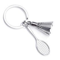 Badminton Key Button Badminton Racket Pendant Hanging Accessories Creative Sports Gift Souvenir Gift Keyring Metal