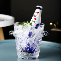 Creative carved crystal glass bar KTV small ice bucket Ice bucket Champagne bucket Ice bucket Small diamond ice bucket