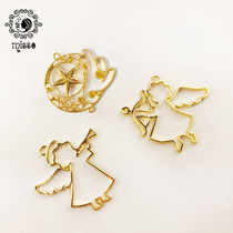 miss Chen diy crystal drop glue uv resin glue little Angel metal frame