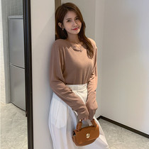 T - shirts 2020 new autumn and winter Han version of leisure long sleeve and fat mm large - scale knitting shirt tops pure cotton