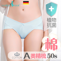 Maternity underwear pure cotton mid-pregnancy autumn and winter thin section incognito 2-6 Modal morning and evening low-rise maternity universal