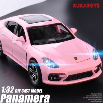  Simulation alloy car Bugatti sports car racing model childrens toy pullback sound and light can open the door for boys and girls