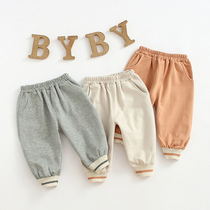 Female baby autumn trousers 2021 new children Spring Autumn casual pants baby loose girl cotton pants