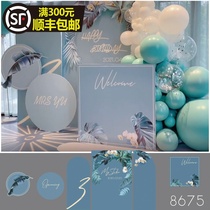 Baby birthday engagement party exchange meeting KT board Dragon card board Hotel room scene layout theme customization