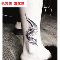 Fox tattoo sticker waterproof Nine-Tailed Fox men and women couples tattoo Korean red and black sexy simulation chest