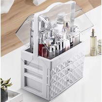 Drawer type cosmetics storage box transparent dustproof desktop finishing box dressing table skin care product rack storage box