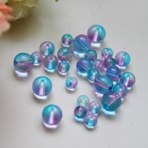 DIY handmade hairpin jewelry accessories glass beads blue purple light beads