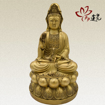 Xiangshi Craft Pure Copper Avalokitesvara Buddha Statue Ornament Bronze Avalokitesvara