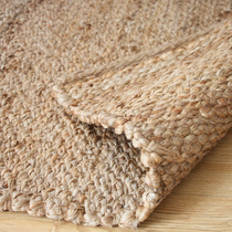 Long memory natural eco-friendly hand jute woven rug minimalist living-room tea table Book room Bedroom tea room floor cushion customised
