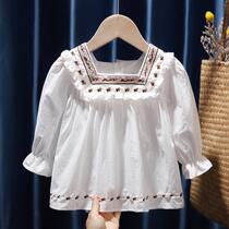 1-6-year-old female baby pure cotton princess blouse skirt baby girl child spring autumn dress Korean version girl fresher cute doll shirt