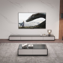 Nordic modern TV cabinet Tea Table Combo-style minimalist terrace Dining Room Small Family Light Extravagant and TV TV Cabinet