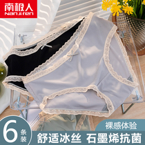 South Pole Underpants ladies Sexy Lace High Waist Triangle Pants Antibacterial Crotch summer No-dent underpants shorts head