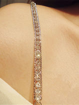 Invisible Cross Halter neck shoulders Rhinestone bra shoulder strap Dress Wedding diamond bra Underwear shoulder strap