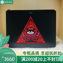 Givenchy discipline Van Gogh 22 new mens fashion genuine leather embroidered eyes handpicked bag bag