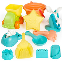 Soft rubber childrens beach toy set to play with sand digging shovel tools Cassia baby water bathing toys