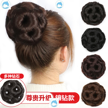 Fashion hair Bud wig hair hair hair floral headdress middle-aged and elderly occupation grab clip-type girl in long hair natural