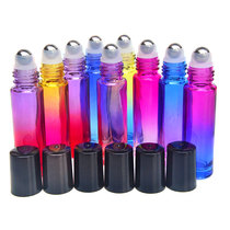 Steel Ball Essential Oil Ballbottle Portable Split Cosmetics Gradient Walkway Bead Bottle 10ML portable perfume bottle upscale