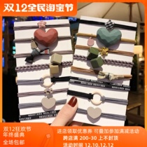 Head rope in wind girl mesh red rubber band headdress small fresh leather condom to tie the hair ring of female hair