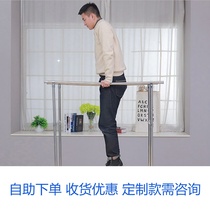 Clothes hanger floor folding indoor double-pole style clotheshorse economy sturdy frame home stainless steel cool clothes rack