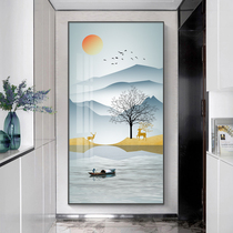 Landscape painting landscape porch decorative painting new Chinese vertical version Chinese style corridor aisle painting modern simple mural