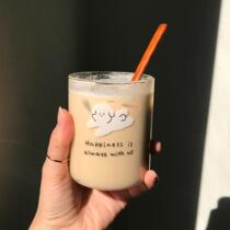 Endless Stars Korea Ins Wind Puppy High Boron Silicon Glass Water Cup Milk Cup Breakfast Cup Coffee Cup