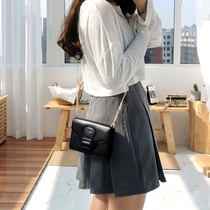 New 2021 Korean solid color women Fashion shoulder shoulder bag fashion student tide wallet Super fire small bag mobile phone bag