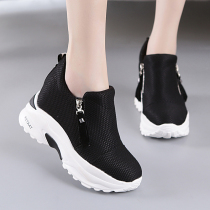 2020 spring and autumn new womens thick-soled travel casual shoes versatile inner height-increasing sports shoes cake-soled single shoes for women