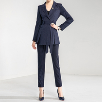 Striped Suit Jacket Woman high-end Inn Wind Career Suite OL Business Fashion Hotel Manager Work Clothes Temperament