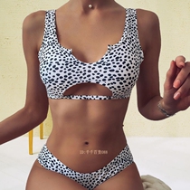 Tube top bikini split swimsuit swimsuit high waist bikini split swimsuit female