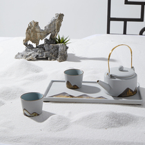 Blue sand white irregular stone Crushed Stones Beach Black Stones Fine Sand Photo Props Ins Wind Ocean Shooting Small Items Photography Background Pat WATCH Jewelry Pendulum