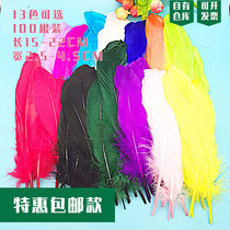 Colored feather big floating kindergarten preschool education handmade DIY dream catcher gift box decoration goose feather mask material