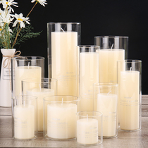 European Candlestick home hotel wedding glass candle holder creative flower arrangement glass ornaments candle Cup high white quality