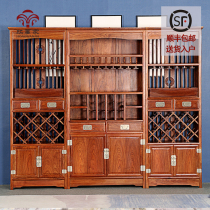 Mahogany wine cabinet dining room cabinet hedgehog red sandalwood Chinese red wine cabinet porch cabinet Rosewood full solid wood partition Hall Cabinet