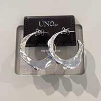 Spanish niche trendy brand UNODE50 handmade big wave big circle earrings exaggerated European and American fan modern fashion