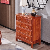 Rosewood furniture Hedgehog rosewood 5-drawer cabinet New Chinese solid wood five-drawer cabinet Bedroom mahogany storage cabinet Dining side cabinet