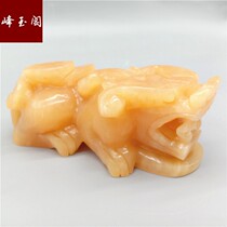 Natural rice yellow jade decoration living room ancient frame porch office decoration housewarming opening gifts