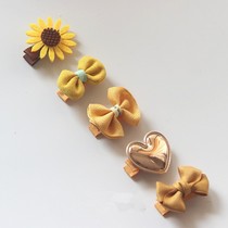 Baby girl hairclip five pieces set children sui fa bangs issuing Korean cute Crown flowers fa shi pin baby