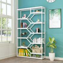 Iron bookshelf creative floor-standing living room shelf modern partition storage storage cabinet multi-layer combination display rack