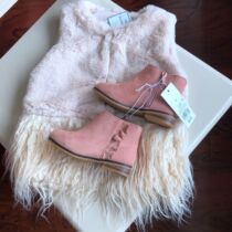 Girls Spring and Autumn Boots Baby Shoes-19 10 9