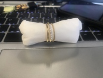 Three-layer multi-layer pearl ring customized DIY