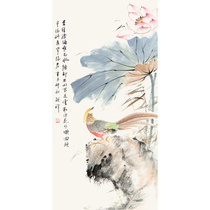 Immediate shooting Zhang Qingyong He hand-painted Chinese painting flower and bird painting Fidelity calligraphy collection decoration