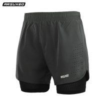 Aisu Ou sports shorts mens summer elastic breathable anti-light marathon training fitness quick-dry three-point running pants