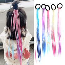 Dirty Braided Head Rope Children Color Head Rope Colorful Gradient Wig Twig Braid Leather Band Hairband Hair Trim