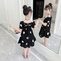 Korean girl dress summer 2021 new childrens net red ocean gas princess dress big childrens dress little girl skirt