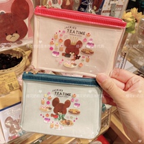 School Bear Jelly Coin Purse Storage Waterproof 68 Blue Pink