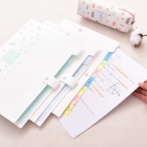 The 8 - GAO - pack student multi - layer folder classification material bag A4 Mini - collection packet