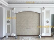 European style Roman column gypsum line background wall round Roman column square Roman column TV background wall gypsum line custom